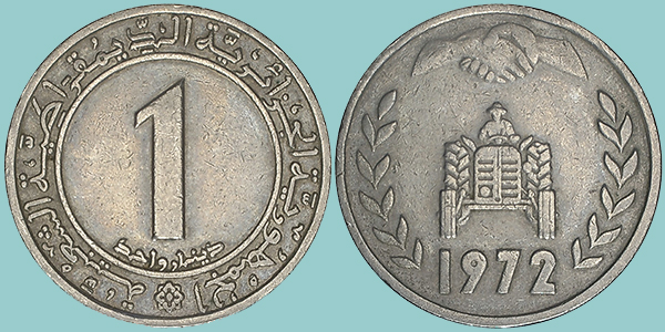 Algeria 1 Dinar 1972