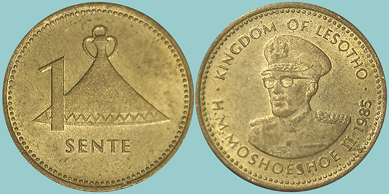 Lesotho 1 Sente 1985