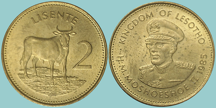 Lesotho 2 Lisente 1985