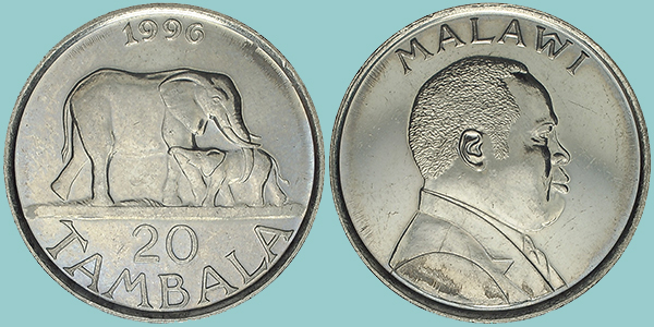 Malawi 20 Tambala 1996