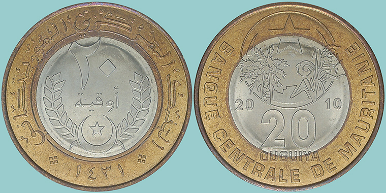 Mauritania 20 Ouguiya 2010