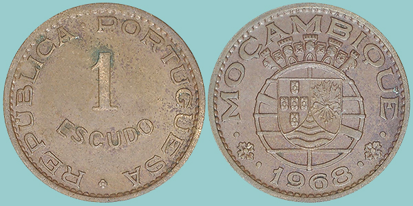 Mozambico 1 Escudo 1968