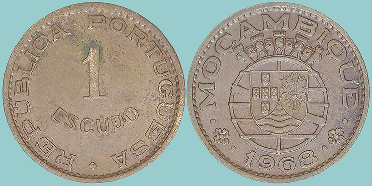 Mozambico 1 Escudo 1968