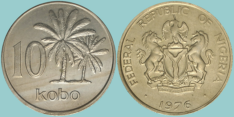 Nigeria 10 Kobo 1976
