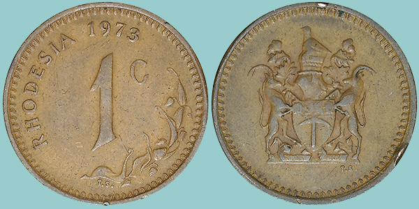 Rhodesia 1 Cent 1973