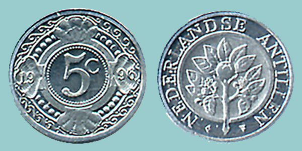Antille 5 Cents 1998