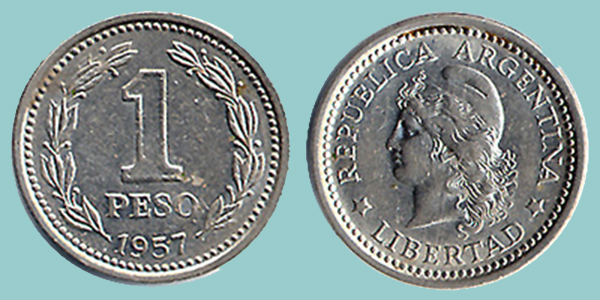 Argentina 1 Peso 1957