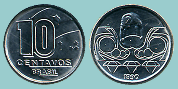 Brasile 10 Centavos 1990
