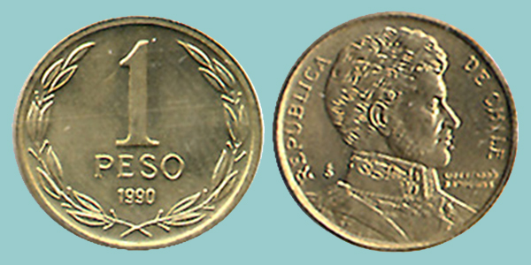 Cile 1 Peso 1990