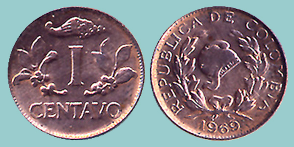 Colombia 1 Centavo 1969