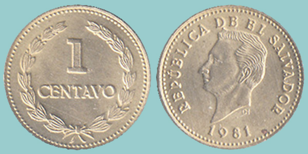 El Salvador 1 Centavo 1981