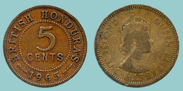 Honduras Britannico 5 Cents 1965