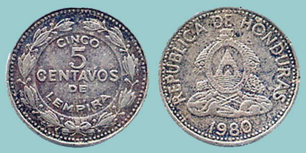 Honduras 5 Centavos 1980