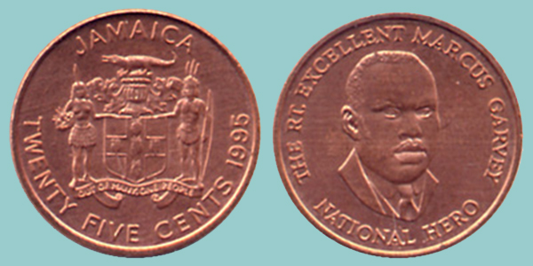 Jamaica 25 Cents 1995