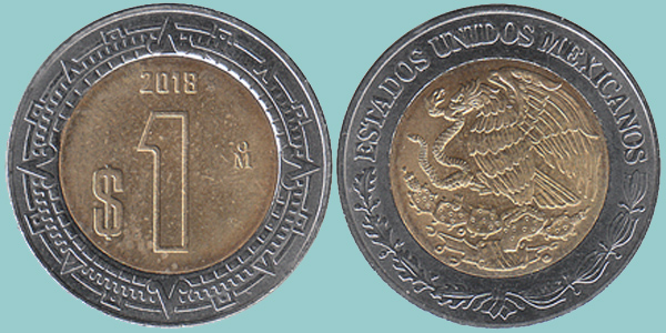 Messico 1 Peso 2018
