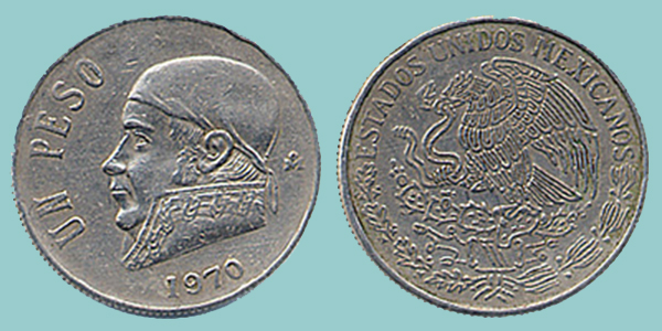 Messico 1 Peso 1970