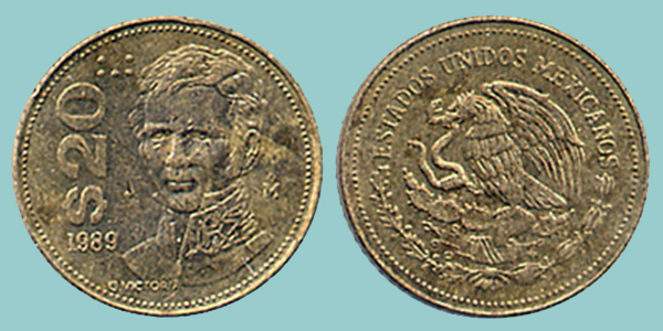 Messico 20 Pesos 1989