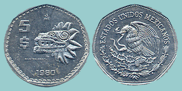Messico 5 Pesos 1980