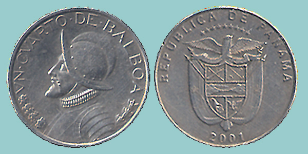 Panama 25 Centesimi 2001