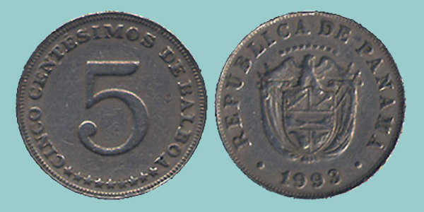 Panama 5 Centesimi 1993