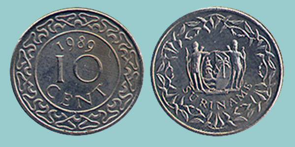 Suriname 10 Cents 1989