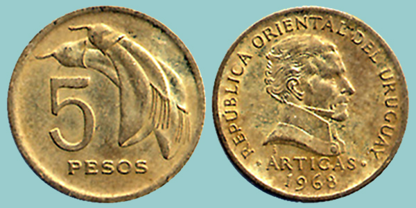 Uruguay 5 Pesos 1968