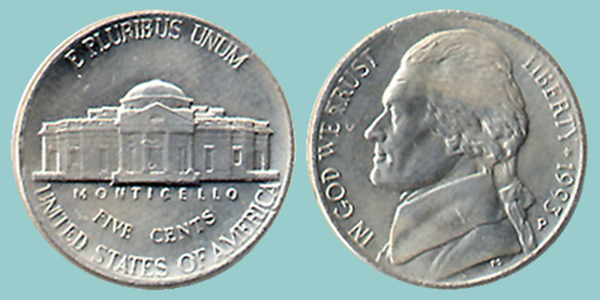USA 5 Cents 1993