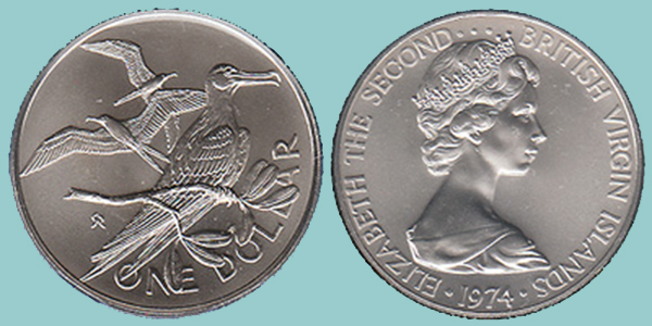 Isole Vergini Britanniche 1 Dollaro 1974