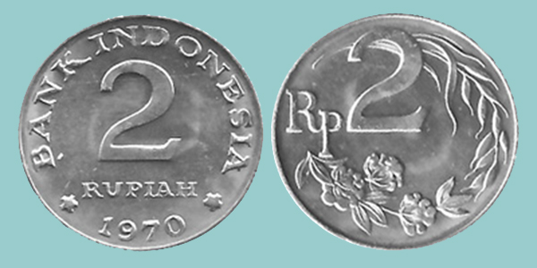 Indonesia 2 Rupie 1970