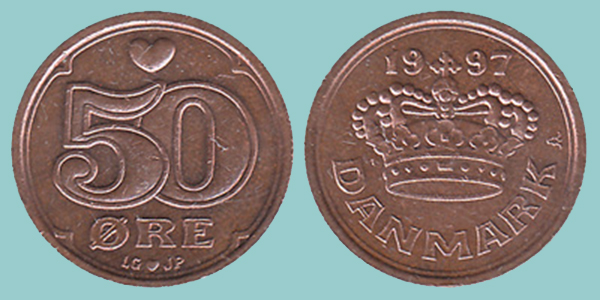 Danimarca 50 Øre 1997