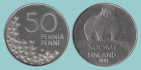 Finlandia 50 Pennia 1991