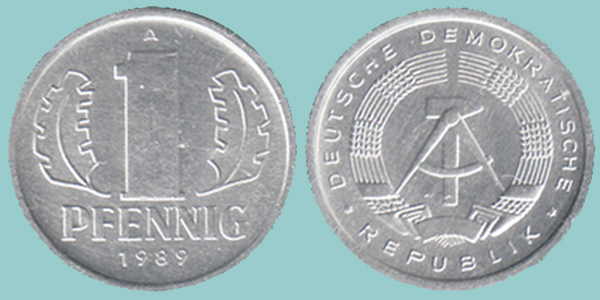Germania Democratica 1 Pfennig 1989