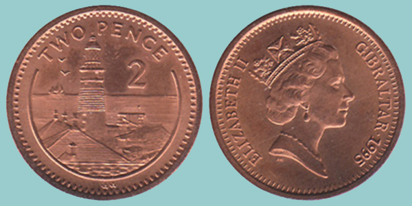 Gibilterra 2 Pence 1995
