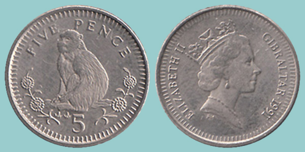 Gibilterra 5 Pence 1991