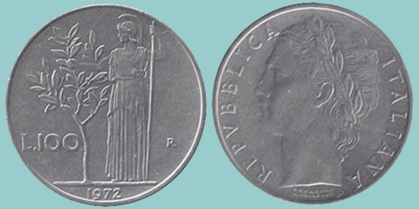 Repubblica Italiana 100 Lire 1972
