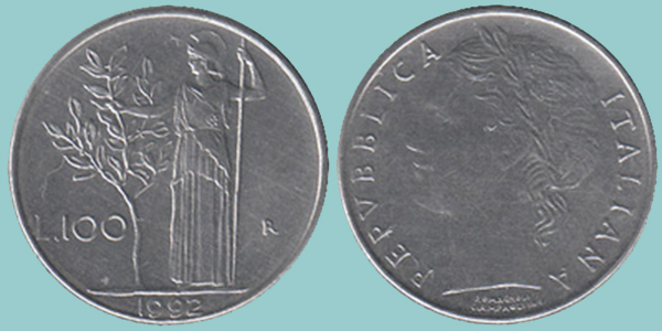 Repubblica Italiana 100 Lire 1992