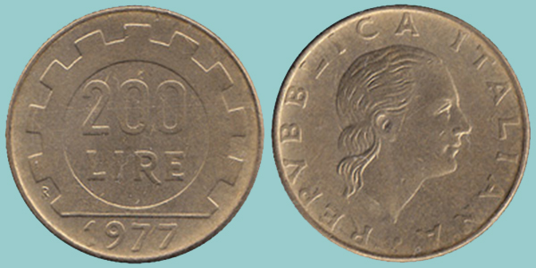 Repubblica Italiana 200 Lire 1977