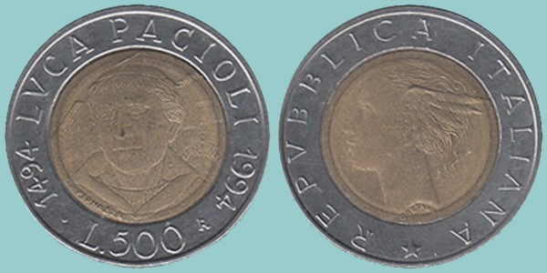 Repubblica Italiana 500 Lire 1994