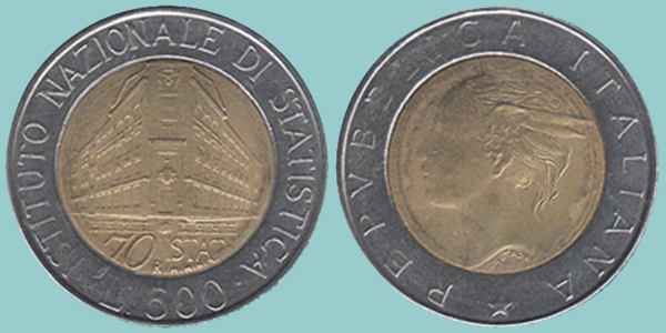 Repubblica Italiana 500 Lire 1996