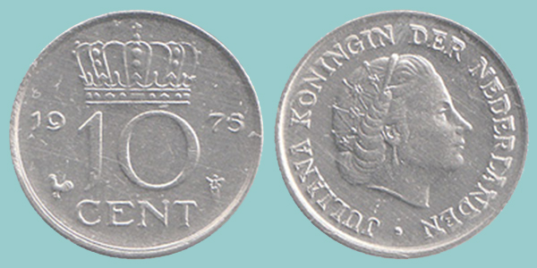 Olanda 10 Cent 1975