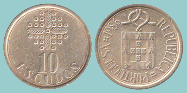 Portogallo 10 Escudos 1986