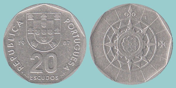 Portogallo 20 Escudos 1987