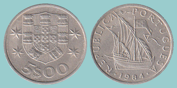 Portogallo 5 Escudos 1984