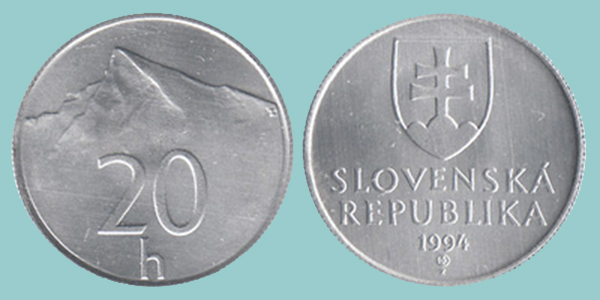 Rep. Slovacca 20 Halierov 1994