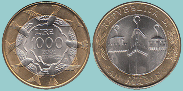 San Marino 1.000 Lire 2001