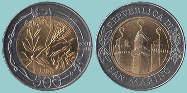 San Marino 500 Lire 2001