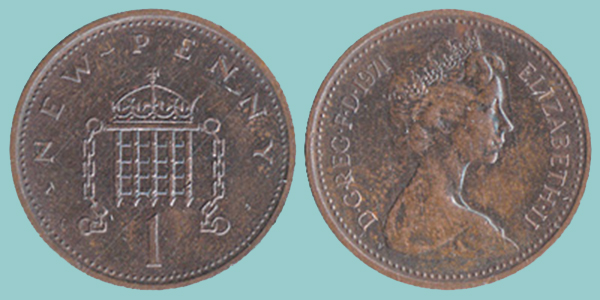 Gran Bretagna 1 New Penny 1971