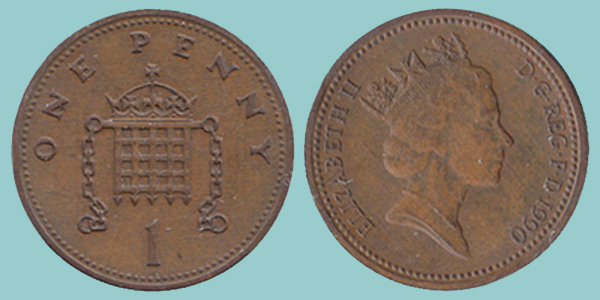 Gran Bretagna 1 Penny 1990