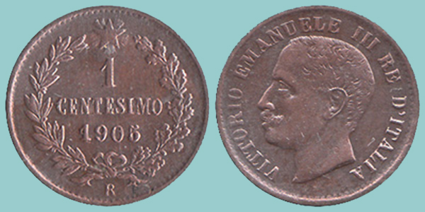 Vittorio Emanuele III 1 Centesimo 1905