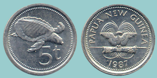 Papua Nuova Guinea 5 Toea 1987